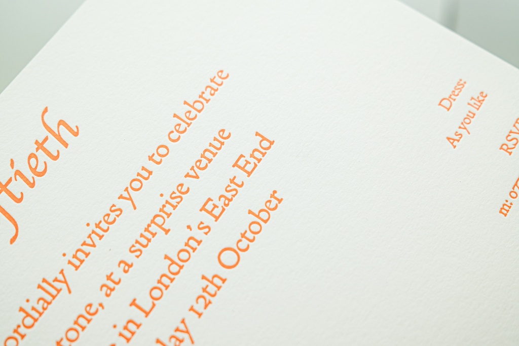 Letterpress Orange